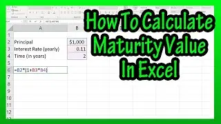 How To Calculate Maturity Value In Excel Explained