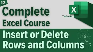 Insert or Delete Rows and Columns in Microsoft Excel  |  #12