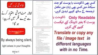 Translate any file into different language | How to convert image to text | Translate PDF File