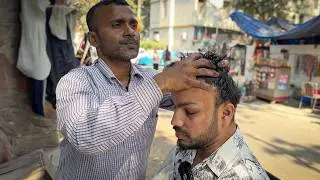 My Friend Getting MOST RELAXING Head Massage Experience with Madhav | ASMR Gautam