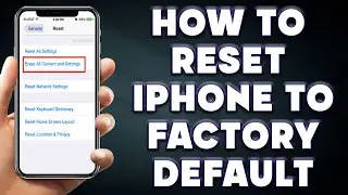 How to Reset iPhone to Factory Default | How to Factory Reset iPhone