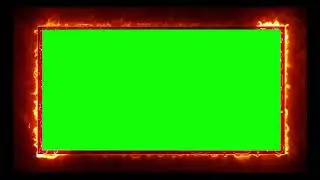 Red fire Frames Template Video | Glowing Green  Screen | Neon Light Border 