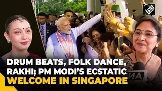 PM Modi receives warm welcome by Indian Diaspora at Changi Airport in Singapore