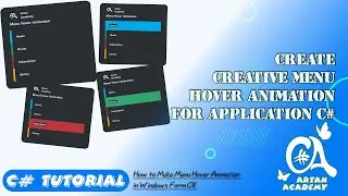C# Create Creative Menu Hover Animation in Windows Form Application