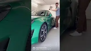 Wax on wax off - Detailing the beautiful Emerald Green A110 #alpine #alpinea110 #alpinecars #car