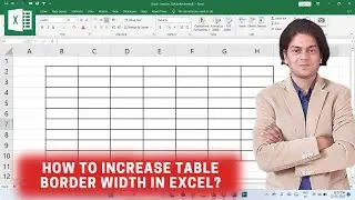 how to increase table border width in excel? #excel