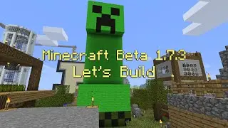 Minecraft Beta 1.7.3 Lets Build (2) Creeper Statue