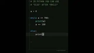 Else after While in Python..! #coding #python #programming #shorts