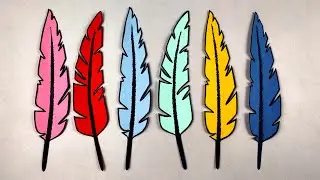 How to Make Easy Paper Feathers | DIY Paper Art and Crafts