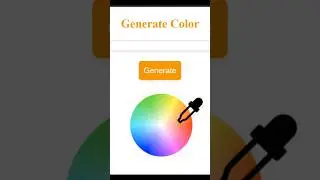 8/50 Tricks: Color Generator | HTML CSS JS Tricks #JavaScript #WebDevelopment #codingtips