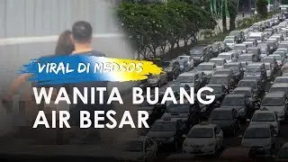 Viral Wanita Buang Air Besar saat Terjebak Macet