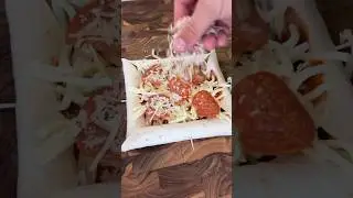 TRYING viral stuffed crust “pizza”