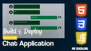 Realtime Chat Application || Using Pure HTML,CSS, JavaScript | 