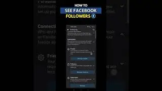 How to Manage or See Facebook Followers