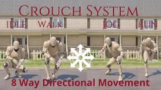 Directional Movement | Crouch Character Movement  System | 8 Way in unreal engine 4