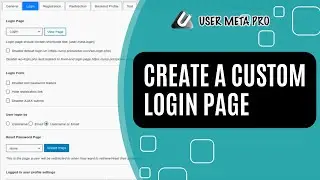 Create a Custom Login Page in WordPress | User Meta Pro