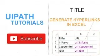 Generate Hyperlinks in Excel From Invoke Code in UiPath