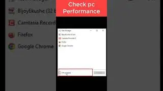 Check PC performance in Windows 10