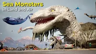 Most Famous Sea Monster Size Comparison but in Land and Air | 