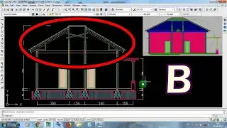 343 POTONGAN B ATAP PERISAI TUNGGAL 2 AUTOCAD