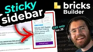 Sticky Sidebar in Bricks Builder - NO CODING or JavaScript - STICK elements in the Sidebar on Scroll