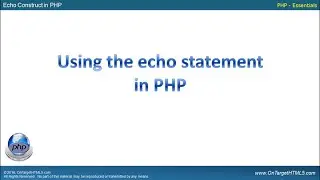 31014-The Echo Statement
