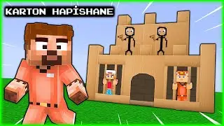 MİNECRAFT KARTON HAPİSHANEDEN KAÇIŞ! 😱 - Minecraft Parodileri