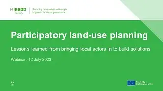 Webinar on Participatory land-use planning