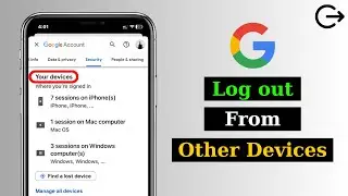 How To Remove Google Account From Other Devices | Sign Out Gmail Account From All Devices