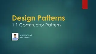 1.1 Creational Design Patterns | The Constructor Pattern