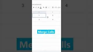 Merge Cells in Google Sheets