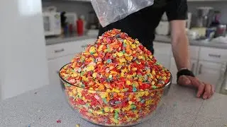 MASSIVE Bowl of Fruity Pebbles!! (Challenge)