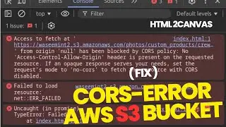 CORS Header Error with AWS S3 Buckets | Fix Error | html2canvas