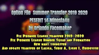 Option File  Summer Transfer 2019 2020 PESEDIT 14 Minosta4u by Orlando Facemaker