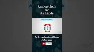 Analog Clock and its hands | Telling Time For Children | Learn how to read a clock | Time