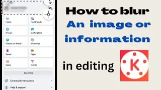 how to blur an object or personal information in kinemaster