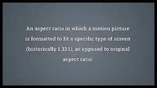 Modified aspect ratio Meaning
