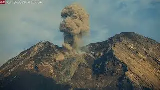 Feb 19, 2024: One of many strombolian Eruptions at Semeru Volcano