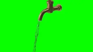 Water Tap Pouring Green Screen Background Effects hd Footage