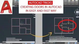 autocad tricks|| creating doors in autocad with yqarch plugin  