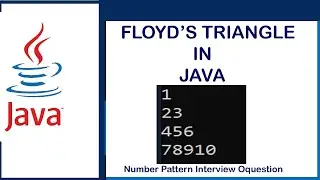 Floyd's Triangle in JAVA