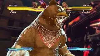 Street Fighter X Tekken Kuma Fatal Wind on Asuka Kazama Wearing Angel Kof Outfit