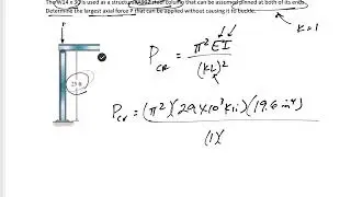 Mechanics of Materials - Column Buckling example 1