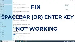 How To Fix Spacebar (or) Enter Key Not Working | 2023