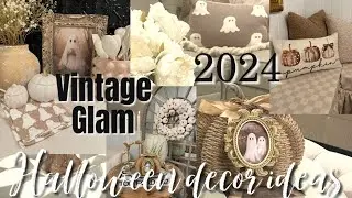 VINTAGE GLAM HALLOWEEN NEUTRAL DECORATING IDEAS | DIY HALLOWEEN DECORATING