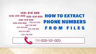 How to extract phone numbers from file? Phone Number Extractor Files Software Explained