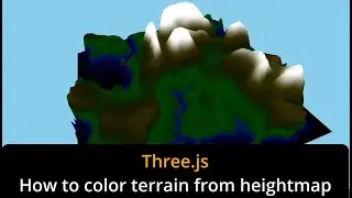 22b How to color terrain from heightmap three.js