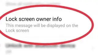 Lock screen owner info | This message will be displayed on the Lock screen In mi Note 5 Pro