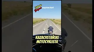 Kazach na motocyklu #truckdriver #trucker #sytuacjedrogowe