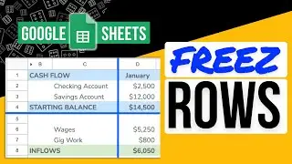 How to Freeze Rows & Columns in Google Sheets